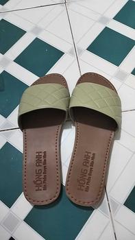 Product Review of GHShoes VD03 - Giày sandal nữ quai lượn sóng mũi tròn đi học đi chơi DéP đi chơi đi làm Chân đế phẳng (1 cm trở xuống) Dép xăng đan Jean Đế Bằng dép  nữ ngang thấp 1402 from T** 0