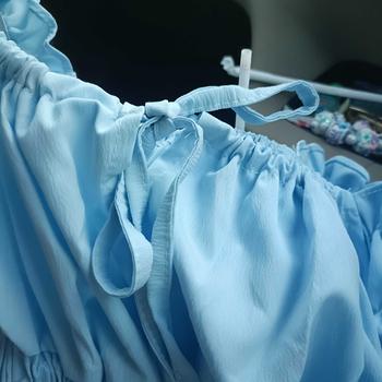 Product Review of เดรสมินิแขนตุ๊กตาสาวอวบใส่ได้ เดรสสาวอวบ อกถึง45 เดรสคลุมท้อง เดรสน่ารัก Clothing Women Dress ผู้หญิง เสื้อผ้า เสื้อ  งานแต่ง มินิเดรส from a**ย 2