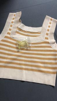 Product Review of (MUA TRÊN LIVE NHẬN NGAY) Áo Croptop Len 2 Dây Bản To Quảng Châu Dệt Kim Kẻ Ngang Women Cổ Tròn Nhung from M**a 0