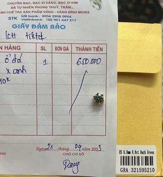 Product Review of Dây chuyền mặt ổ đá 6 chấu k.im M.o.i.s 6li xanh trắng va.ng 10k Hàng ngày from @**1 0