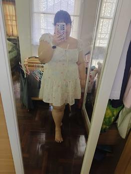 Product Review of เดรสมินิแขนตุ๊กตาสาวอวบใส่ได้ เดรสสาวอวบ อกถึง45 เดรสคลุมท้อง เดรสน่ารัก Clothing Women Dress ผู้หญิง เสื้อผ้า เสื้อ  งานแต่ง มินิเดรส from K**e S**n 0