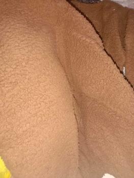 Product Review of Sweater Hoodie Crope V Bear Sherpa Bulu Domba Fit Wanita Tebal Oversize Cream from u**4 3