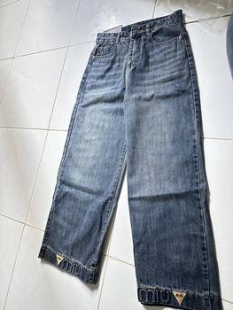 Product Review of (95cm) M24 Quần Jean Nữ  Suông Rông Nấm Trơn QC . Jean ko giãn . Đủ Size S/M/L - Women Pants Voi quan  boong from L**8 0