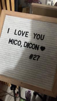 Product Review of 8 Colors DIY Letter Board Wooden Frame Changeable Numbers Message Boards for Home Office Shop Decor Signs from T**️ 0