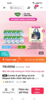 Product Review of Combo 8 gói Băng vệ sinh Molped thiên nhiên Mát lạnh có cánh/ Mát lạnh không cánh (8 miếng/gói) from K**5 0