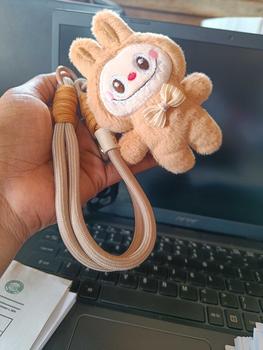 Product Review of Cute Plush Doll Purple Blue Pink Green Brown Labubu Pendant Adjustable Mobile Phone Chain Anti Loss Lanyard Cartoon Phone Straps for Mobile Phone Decoration Accessories Smartphone Cellphone from J**ᩚ 2