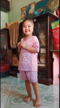 Product Review of [Hanashop][11-60kg] Bộ quần áo cotton mềm mịn mát, đồ bộ THỂ THAO in số 12 cho bé gái mùa hè from @**ồ T** B**H P**🍀 0