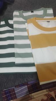 Product Review of Kaos anak stripe green series polca Fashion from M**💞 0