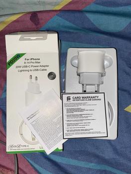 Product Review of [GARANSI 2 TAHUN] Charger iP 20w FAST CHARGING 1 Set Adapter + Cable Ponsel Handphone Aksesoris Adaptor from p**🫧 2