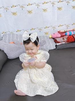 Product Review of Váy công chúa trắng kèm áo khoác ngắn cho bé mặc thôi nôi, sinh nhật from u**0 1