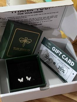 Product Review of Khuyên tai bạc nữ TLEE hồ điệp nhỏ nạm đá xinh xắn TLEE JEWELRY B0184 from T**m 0