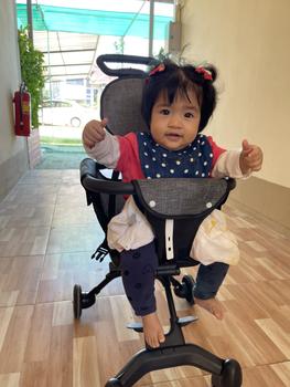 Product Review of รถเข็นเด็กรุ่นล่าสุด แถมเบาะ เบาะใหญ่ แบบ4ล้อ สามารถล็อกล้อได้ พับเก็บได้ PUล้อใหญ่ น้ำหนักเบา รับน้ำหนักได้30kg. รุ่น：TC16 from ค**น แ**ะ ** 2