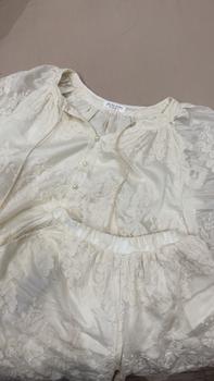 Product Review of SET REN HOA HỒNG CHẤT TƠ PHA REN CÓ TAY DÀI,TAY NGẮN(665) from T** d** k**g đ**g 0