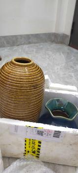 Product Review of Lọ hoa Decor Phòng gốm sứ Bát Tràng, bình hoa gốm cắm hoa để bàn dáng quả lựu men hoả biến cao 16cm Trang Trí Nhà  - Gốm sứ Hương Giang from t**8 0
