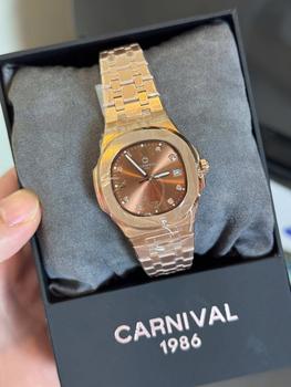 Product Review of Đồng Hồ Nữ CARNIVAL 8160L Size 34mm Form Nautilus - Kính Sapphire | Hàng Chính Hãng from W**🫡 0