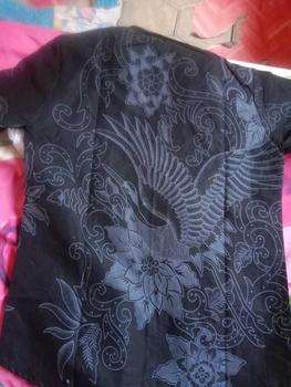 Product Review of MELEWIS HITAM Kemeja Batik Pria Lengan Panjang Warna Hitam Full Furing Katun Slimfit from A**a 3