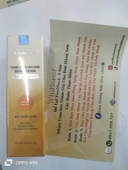 Product Review of Kem Chống Nắng Nâng Tone Kiềm Dầu Che Khuyết Điểm SPF 50 + PA ++++ Thương Hiệu : WinKorea Skincare Sunscreen Chăm Sóc Da Nữ Làm Đẹp Da from T**g 0