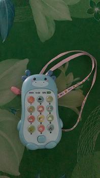Product Review of ( Kèm Pin ) Điện Thoại Đồ Chơi Cho Bé, Điện Thoại Đồ Chơi Có Đèn Và Nhạc Và Dây An Toàn Cho Bé, Giáo Dục Sớm Voi from H** T**m ** 0