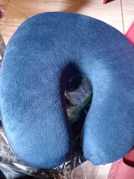 Product Review of Plain Memory Foam Travel Neck Pillow with Zipper from _**r 1