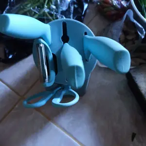 Pisau set 5 in 1 keramik/pisau set dapur/pisau potong+tempat pisau