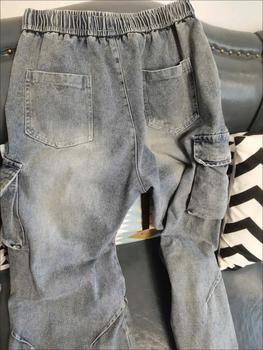 Product Review of Quần Jean thêu chữ BKK ống rộng Unisex nam nữ đều mặc được, quần bò dáng baggy phối túi to siêu chất 2 màu xám, xanh Menswear Ong from ** 1