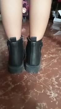 Product Review of ABC fashion zip boots for kids girls no heel ankle boots for kids  size 25-36 Ankle Black Round Toe from a**g 3