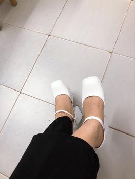 Product Review of (Phúc Minh) GIẦY Cao Gót Nữ Bít Hậu Trơn Chất Liệu Da Mờ Mũi Vuông 10 phân (Phom rộng) Shoes giàycaogót DéP giay cuoi bup Women giay  7 from M**i 1