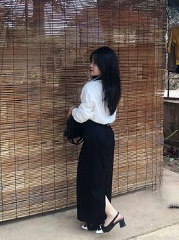 Product Review of Chấn váy chữ A dáng suông dài xẻ tà sau, chân váy bút chì nữ, váy thiết kế women from M**h T** ** 1
