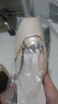 Product Review of (Form ngắn tăng size) Giày nữ sục bệt mũi vuông gót vuông trang trí xích vàng  thời trang Nguyễn Gia N139 Shoes DéP from T**g v** 0