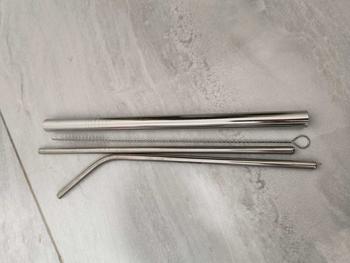 Product Review of Sedotan set 4 in1 22cm Bubble Lurus Bengkok stainless denagn sikat from 𝑅**𓍊 0