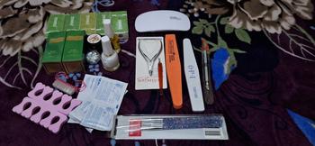 Product Review of (BANTING HARGA) PAKET (D) SUPER LENGKAP Professional Nail Art / ￼Alat kutek kuku nail art set Kutek Gel Lampu Kuku UV 48Watt / PAKET LENGKAP USAHA NAILART from o**💜 0