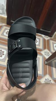Product Review of Dép sandal nam da bò cao cấp - Đế TPR cao su 2 lớp chống mòn & chống trượt - Đế cao 3cm from K**h H**h 0