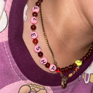 Kalung Amber CUSTOM NAMA untuk Bayi - Balita - Anak. Motif 1 - Motif 16 baltic  amber