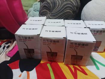 Product Review of ChicHome Glass Straw Cup Coffee Mug with Lid Tumbler Hot Cold Milk Tea Cup Water Bottles from A**a T** 0