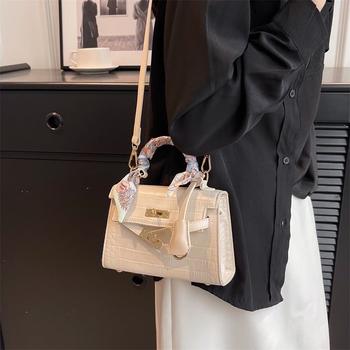 Product Review of Túi Xách Nữ H.M Đeo Chéo Đeo Vai Quai Xách Da Pu Vân Cá Sấu Mix Khăn Đi Tiệc Đi Chơi Sang Chảnh MIQI BAG TX-103 from 𝙷**𝚗 𝚑**ᶻ ** ** .** 0