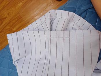 Product Review of S164 SET ĐỒ NỮ GỒM ÁO SƠMI KÈM QUẦN SUÔNG CHẤT LIỆU LINEN HOẠ TIẾT SỌC FREESIZE- set đồ sang chảnh nữ from B** C**G A** 1