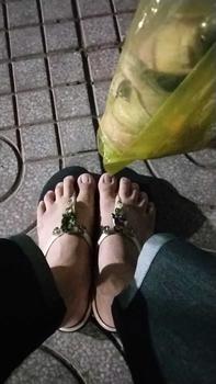 Product Review of (form to lùi size) Sandal Đính Đá Vuông Chiếc Lá Dép Shoes Giày Nữ from X**n M** 0