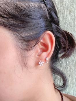 Product Review of Bông tai nơ Bốn cánh Mềm mại HMJ đường kính 8mm Hoa Tai Women Khuyên Tai from S**c 0