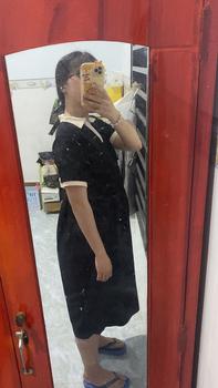 Product Review of Váy suông  Women đầm bầu thiết kế PÔLÔ xinh xắn lịch sự chất THUN TỔ ONG Dress Nữ V82 from @**n 1