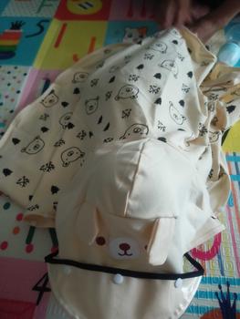 Product Review of Áo choàng chống nắng cho bé có tấm chắn bụi họa tiết gấu Hàn Quốc chất cotton da cá mềm mịn thoáng mát Vải Cotton from N**n 0
