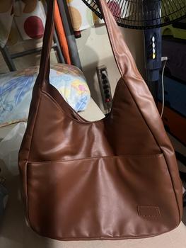 Product Review of Leather Tote Bag Sling Bag for Woman Large Capacity Korean Shoulder Bags Fashion Retro Tote Bags BSDTJYI SHOP from l**a 1