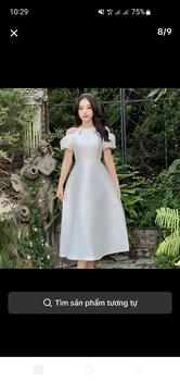 Product Review of Váy tafta cổ yếm hở vai tay bồng thiết kế Lucido V42 from 1**a 0
