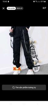 Product Review of Quần cài khuy có tặng kèm phụ kiện 1 xích, chất kaki, 3 size unisex  nam nữ mặc được Menswear Pants Kem from L**Z 0