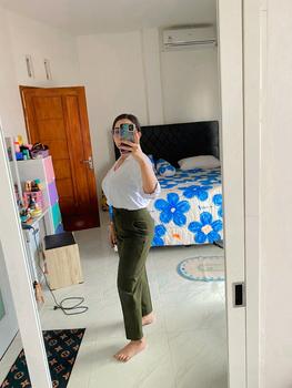 Product Review of Celana Promthong BO1 7/9 High Waist Kancing Bulat Katun Tidak Stretch Bangkok Wanita from a**6 1