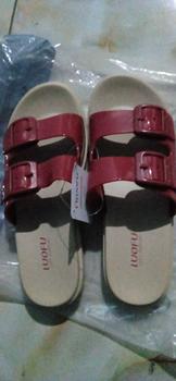 Product Review of LUOFU E 7188 -B2K5WS SIZE 36-40  l Sandal Selop ban 2 jelly wanita l Sendal kokop cewek impor from u**6 1