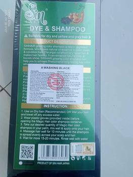 Product Review of Dầu gội nhuộm ĐEN tóc 500ml, dầu gội nhuộm tóc thảo dược Sinhair Nhật Bản chính hãng,  lên màu nhanh chỉ sau 9 phút Đổi Màu Tóc Nữ daugoiphub acthaoduoc from h** t**n 0