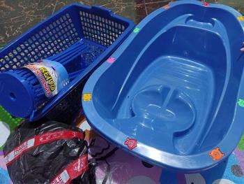 Product Review of {PAKET HEMAT} Bak Mandi Bayi + Keranjang Baju + Folding 30 Stick from w**i s**p 0
