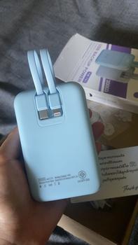 Product Review of powerbank20000mah แบตสำรองไร้สาย รุ่น YM-791 แม่เหล็กดูดชาร์จธนาคารพลังงาน การชาร์จแบบไร้สายแม่เหล็กแบบสองสาย พลังมือถือ from s**p 2