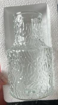 Product Review of Lọ cắm hoa thuỷ tinh kiểu lùn hoạ tiết vân sông băng thủy Tinh  Bình Decor hoathuỷtinh bình  hoaxinh bình  hoaxinh from Í** 0