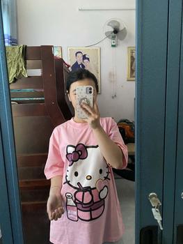 Product Review of TRENDYBOUTIQUE- ÁO PHÔNG CỘC HỒNG HỌA TIẾT MÈO from Q** T**g 0